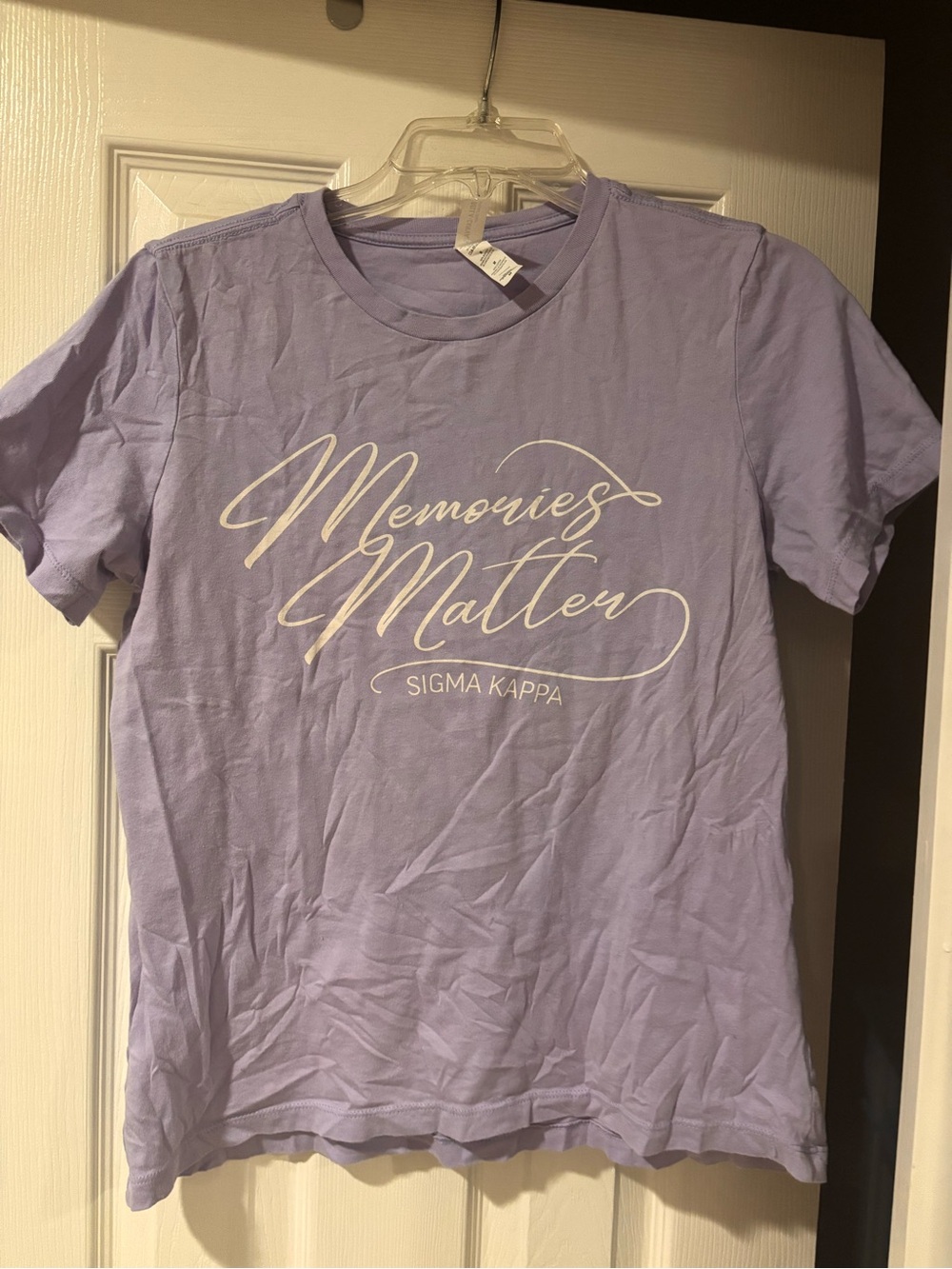 Sigma Kappa Memories Matter Purple T Shirt